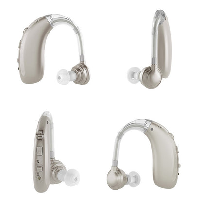 USB Charging Earhook Noise Reduction Hearing Aid Sound Amplifier(Silver) - Hearing Aids by PMC Jewellery | Online Shopping South Africa | PMC Jewellery