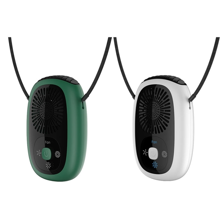 Leafless Hanging Neck Fan Mini Handheld Fan USB Rechargeable Fan Without Negative Ions Green - Electric Fans by PMC Jewellery | Online Shopping South Africa | PMC Jewellery | Buy Now Pay Later Mobicred