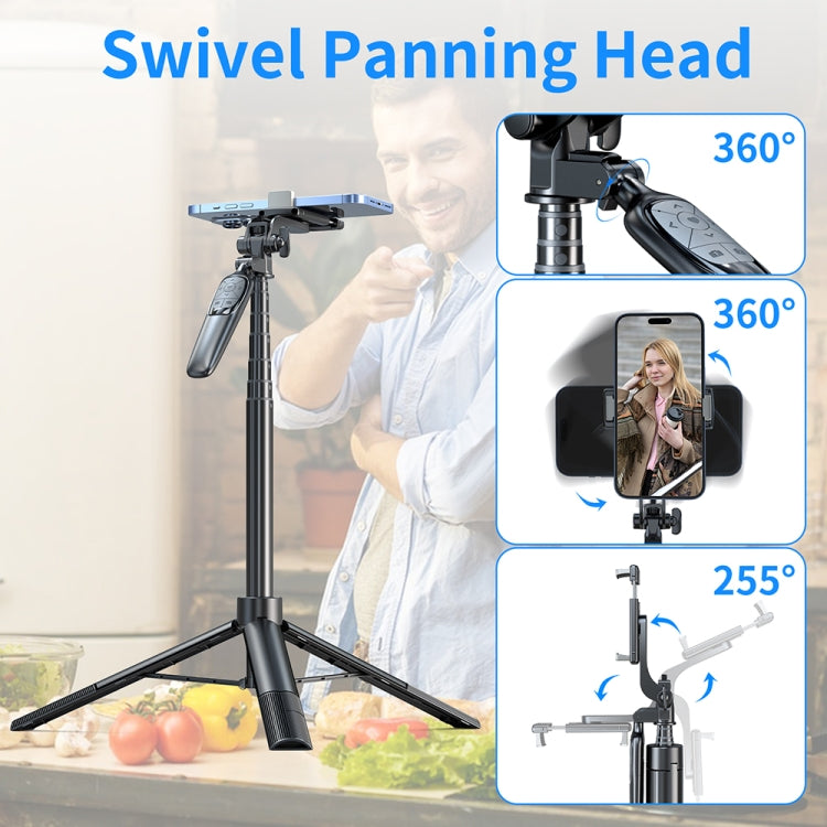 Pixel ST2 1.6m Anti Shake Selfie Stick Head Tripod Handheld Portable Folding Remote Control Outdoor Photo Stands(With Bluetooth Remote Control) - Selfie Sticks by Pixel | Online Shopping South Africa | PMC Jewellery | Buy Now Pay Later Mobicred