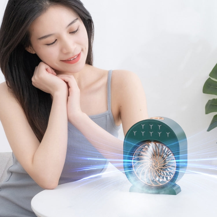 USB Spray Humidification Air Conditioning Fan Small Portable Desktop Air Cooler, Style: Plug-in (White) - Electric Fans by PMC Jewellery | Online Shopping South Africa | PMC Jewellery | Buy Now Pay Later Mobicred