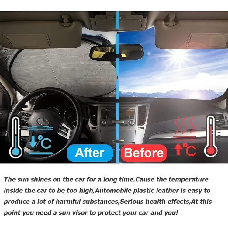 190x90cm Car Double Circle Sun Visor Heat Insulation Sun Protection Sun Block - Window Foils & Solar Protection by PMC Jewellery | Online Shopping South Africa | PMC Jewellery