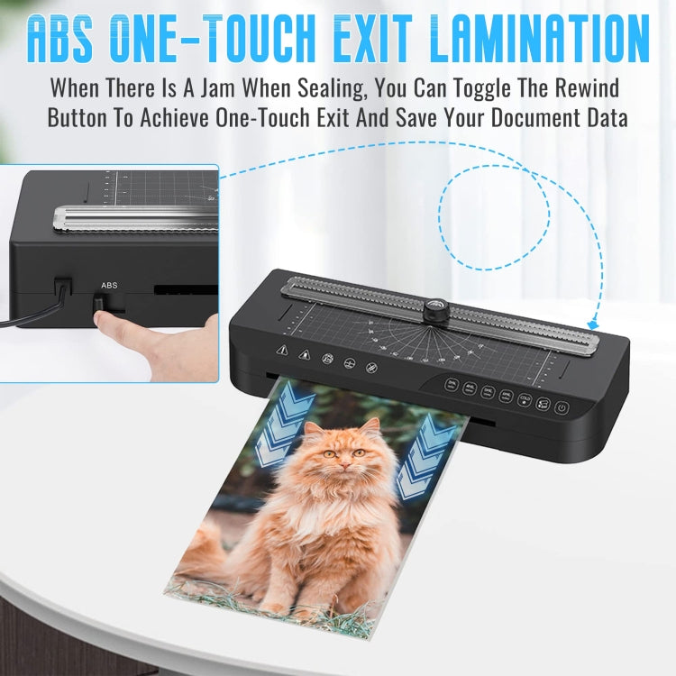 FN338 A4/A5/A6 Photo Laminator With 4 Levels Of Thickness Optional Preheating Alarm(EU Plug) - Photo Film Covering Machine by PMC Jewellery | Online Shopping South Africa | PMC Jewellery | Buy Now Pay Later Mobicred