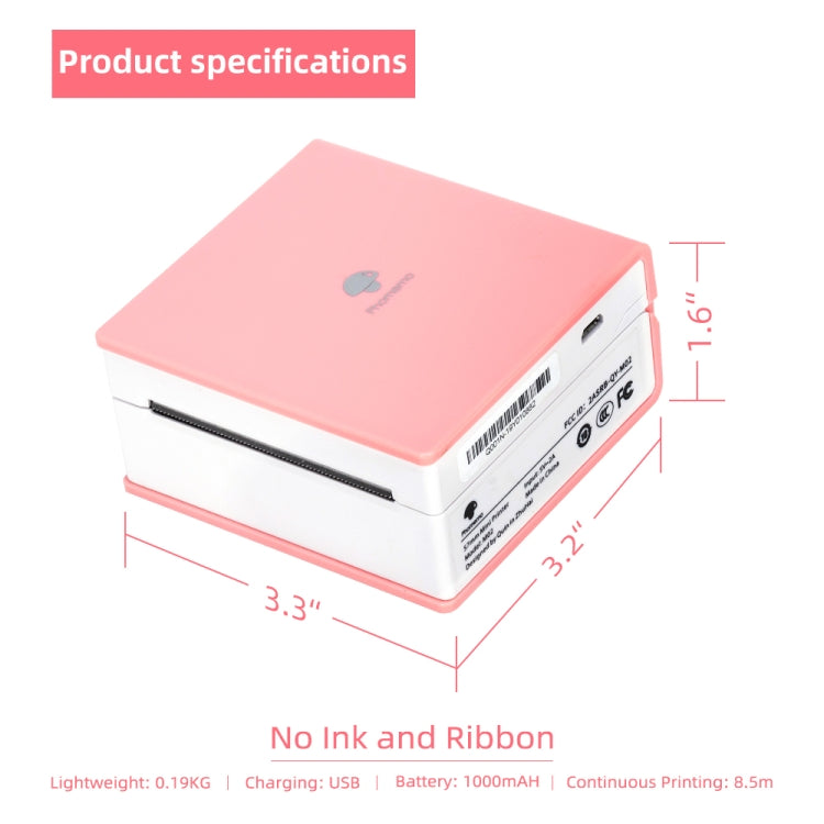 Phomemo M02-BK Pocket Small Bluetooth Portable Photo Thermal Label Wrong Question Printer - Printer by Phomemo | Online Shopping South Africa | PMC Jewellery | Buy Now Pay Later Mobicred