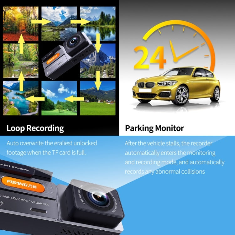 FISANG 2K HD Night Vision Car WIFI Car Driving Recorder, Style: Single Recording 2K - Car DVRs by FISANG | Online Shopping South Africa | PMC Jewellery | Buy Now Pay Later Mobicred