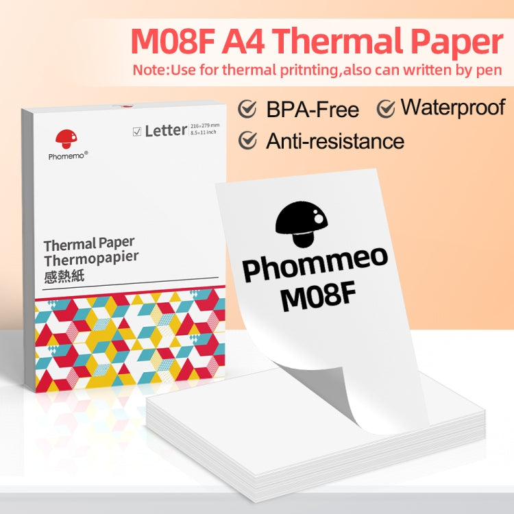 For Phomemo M08F 200sheets Thermal Printing Paper Compatible for MR.IN Brother Pocket Jet / MT800, Style: Folding A4 - Printer Accessories by PMC Jewellery | Online Shopping South Africa | PMC Jewellery | Buy Now Pay Later Mobicred