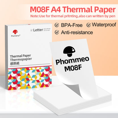 For Phomemo M08F 200sheets Thermal Printing Paper Compatible for MR.IN Brother Pocket Jet / MT800, Style: Letter - Printer Accessories by PMC Jewellery | Online Shopping South Africa | PMC Jewellery | Buy Now Pay Later Mobicred