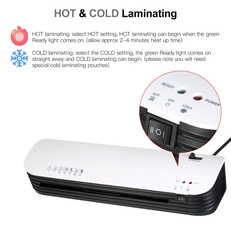 Osmile SL299 A4 Laminator Cold Hot Lamination Photo File Laminating Machine(EU Plug) - Photo Film Covering Machine by Osmile | Online Shopping South Africa | PMC Jewellery | Buy Now Pay Later Mobicred