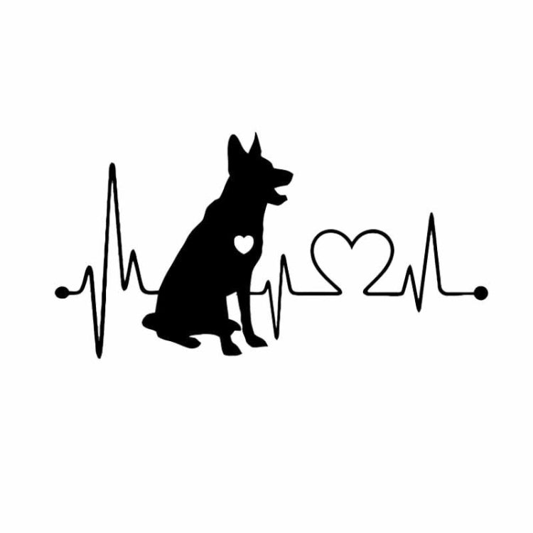 10pcs German Shepherd Cartoon Animal Car Sticker(Black) - Decorative Sticker by PMC Jewellery | Online Shopping South Africa | PMC Jewellery | Buy Now Pay Later Mobicred