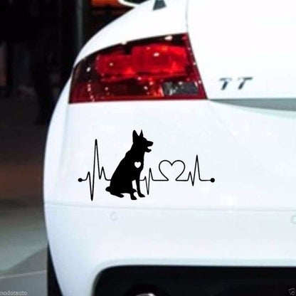 10pcs German Shepherd Cartoon Animal Car Sticker(Black) - Decorative Sticker by PMC Jewellery | Online Shopping South Africa | PMC Jewellery | Buy Now Pay Later Mobicred