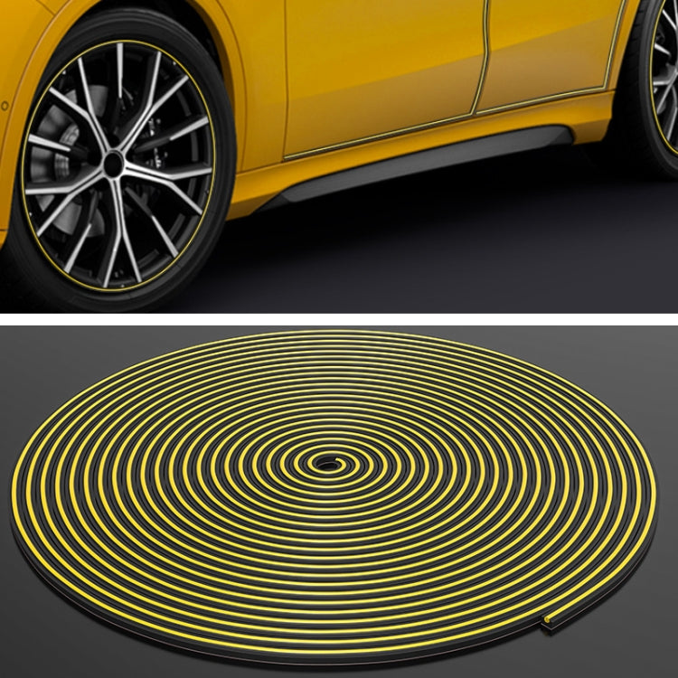 8m Car Wheel Anti-collision Protection Decorative Strip(Yellow) - Decorative Strip by PMC Jewellery | Online Shopping South Africa | PMC Jewellery | Buy Now Pay Later Mobicred