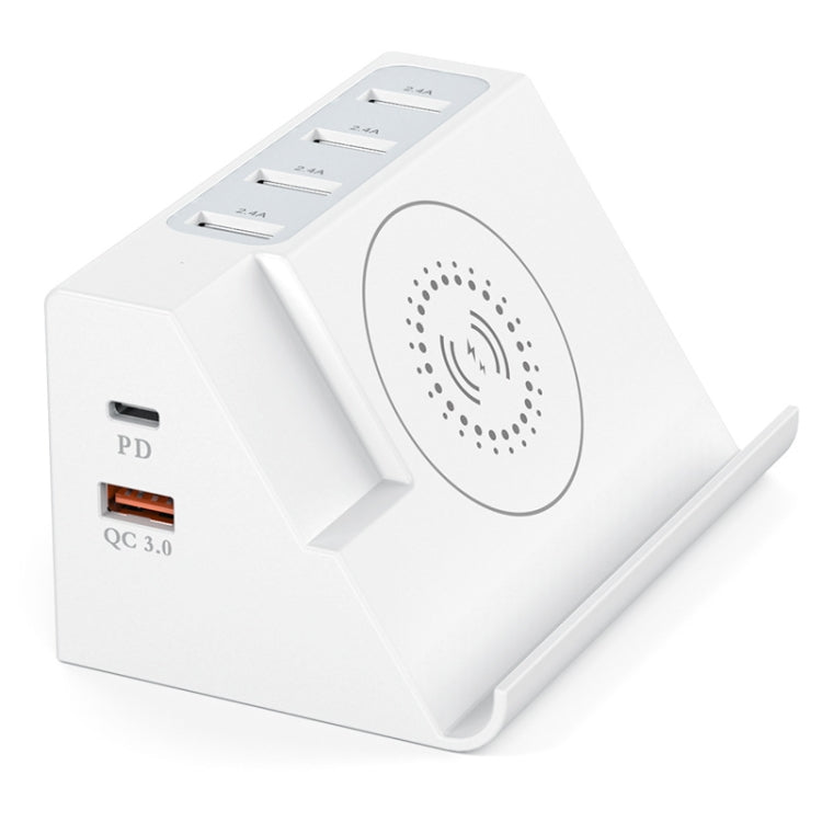 PD 20W +QC 3.0 Wireless Charging+6 Ports Multi-function Charger(US Plug) - Multifunction Charger by PMC Jewellery | Online Shopping South Africa | PMC Jewellery | Buy Now Pay Later Mobicred