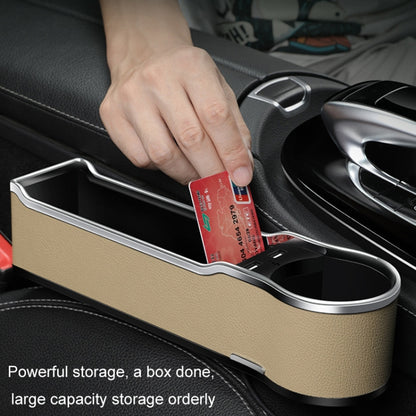 Car Seat Gap Storage Box Multifunctional Mobile Phone USB Charger, Color: Standard Brown - Stowing Tidying by PMC Jewellery | Online Shopping South Africa | PMC Jewellery | Buy Now Pay Later Mobicred