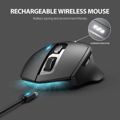 Inphic DR01 Bluetooth 3 Mode Wireless Mouse Charging Quiet Office Game Laptop Computer Home Use(Black) - Wireless Mice by Inphic | Online Shopping South Africa | PMC Jewellery | Buy Now Pay Later Mobicred