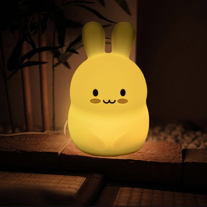 Rabbit Silicone Pat Night Light Children Gift Color Changing Lamp, Specification: Charging - Night Lights by PMC Jewellery | Online Shopping South Africa | PMC Jewellery | Buy Now Pay Later Mobicred