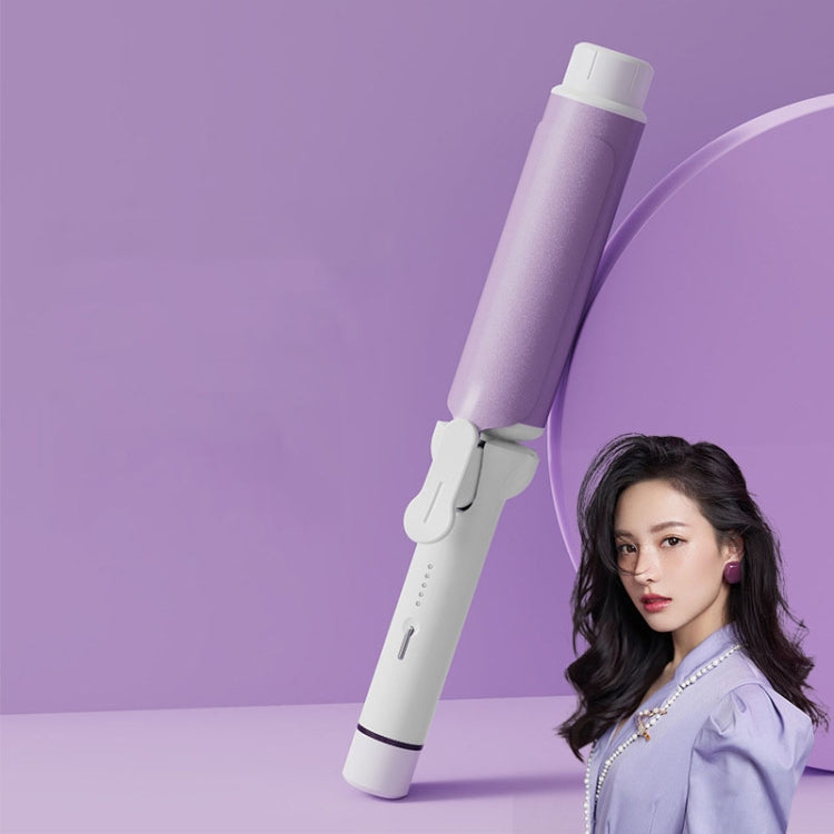 40mm Hair Curler Big Wave Negative Ion Essential Oil Coated Curling Iron,CN Plug(Taro Purple) - Hair Curler by PMC Jewellery | Online Shopping South Africa | PMC Jewellery