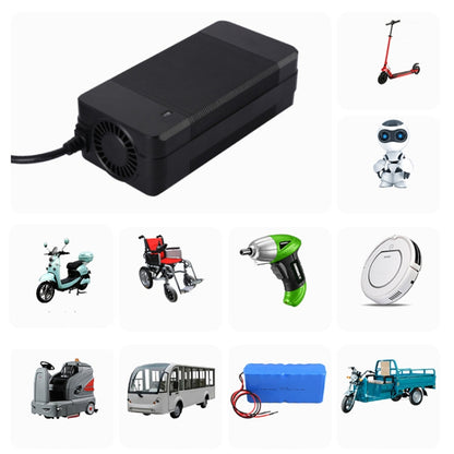 42V 4A Electric Scooter Charger Fan Type 36V Lithium Battery Charger UK Plug - Accessories & Parts by PMC Jewellery | Online Shopping South Africa | PMC Jewellery