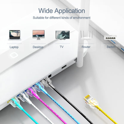 SAMZHE Cat6A Ethernet Cable UTP Network Patch Cable 20m(White) - Lan Cable and Tools by SAMZHE | Online Shopping South Africa | PMC Jewellery | Buy Now Pay Later Mobicred