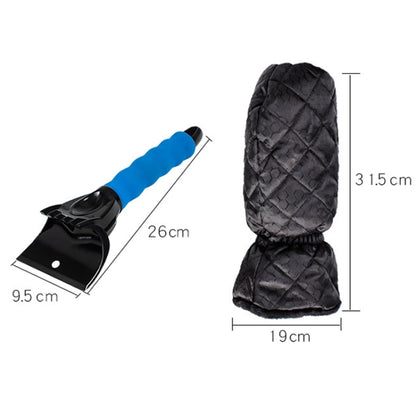 Vehicle Mounted Snow Shovel De-Icer Cleaning Tool, Color: Black+Gloves - Ice Scraper by PMC Jewellery | Online Shopping South Africa | PMC Jewellery | Buy Now Pay Later Mobicred