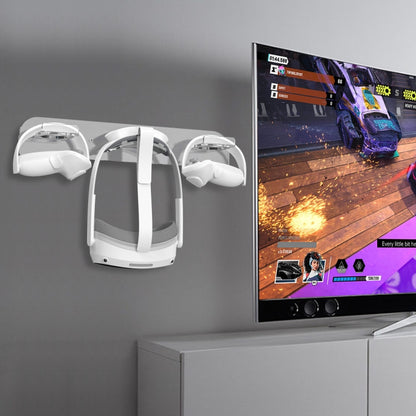 For Meta Quest Pro/Pico 4 VR Acrylic Wall Mount Holder Handle Hanger(Transparent) - VR Accessories by PMC Jewellery | Online Shopping South Africa | PMC Jewellery | Buy Now Pay Later Mobicred