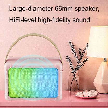 Portable RGB Lighting Effect Bluetooth Speaker Home Mini Karaoke Audio, Style: Dual Microphone+Speaker(Beige) - Microphone by PMC Jewellery | Online Shopping South Africa | PMC Jewellery | Buy Now Pay Later Mobicred