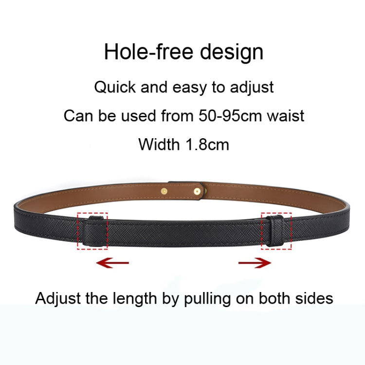 Dress Waist Belt Accessories Women Waist-Closing No-Hole Belt(Black) - Belts by PMC Jewellery | Online Shopping South Africa | PMC Jewellery