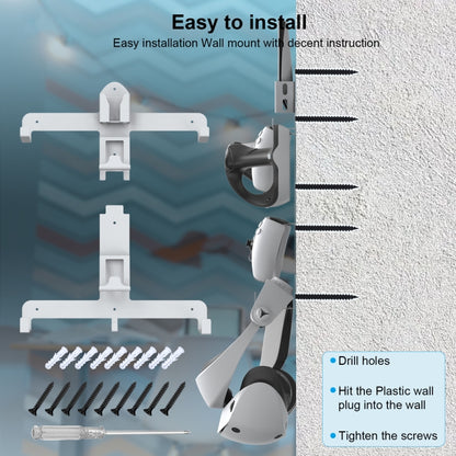 JYS JYS-P5158 For PS5 VR2 Wall Storage Bracket Helmet/Headset/Handle/Remote Control Wall Storage Storage Shelf(White) - Holder by JYS | Online Shopping South Africa | PMC Jewellery