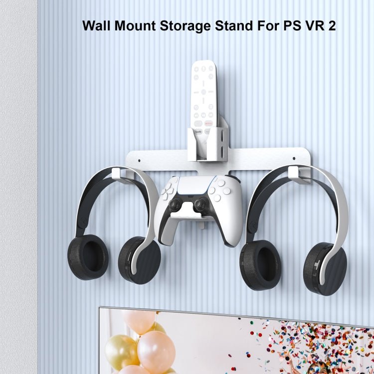 JYS JYS-P5158 For PS5 VR2 Wall Storage Bracket Helmet/Headset/Handle/Remote Control Wall Storage Storage Shelf(White) - Holder by JYS | Online Shopping South Africa | PMC Jewellery