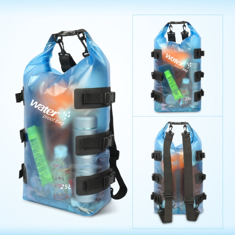 Translucent Waterproof Swimming Backpack Beach Outdoor Water Sports Waterproof Bucket(Blue) - Waterproof Bags by PMC Jewellery | Online Shopping South Africa | PMC Jewellery