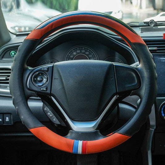 38cm Microfiber Leather Sports Colorful Car Steering Wheel Cover, Color: Orange(O Type) - Steering Wheel Accessories by PMC Jewellery | Online Shopping South Africa | PMC Jewellery | Buy Now Pay Later Mobicred