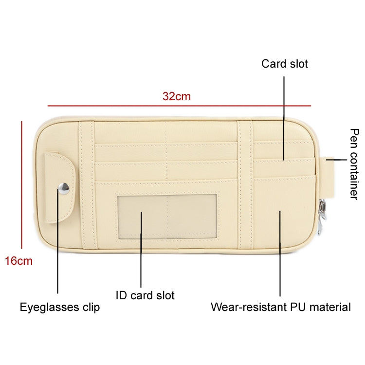 Car Driver License Storage Bag Sun Visor Sunglasses Card Holder, Color: Black - Sunglasses & Glasses Clips by PMC Jewellery | Online Shopping South Africa | PMC Jewellery | Buy Now Pay Later Mobicred