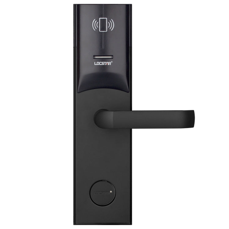 LOCSTAR  8088 RFID Card +Mechanical Key Unlock Hotel Door Lock(Matt Black) - Door Lock by LOCSTAR | Online Shopping South Africa | PMC Jewellery | Buy Now Pay Later Mobicred