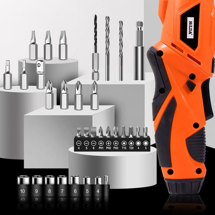 HILDA 47pcs /Set Multi-Function Li-Ion Screwdriver Mini Screwdriver(Orange) - Screws by HILDA | Online Shopping South Africa | PMC Jewellery