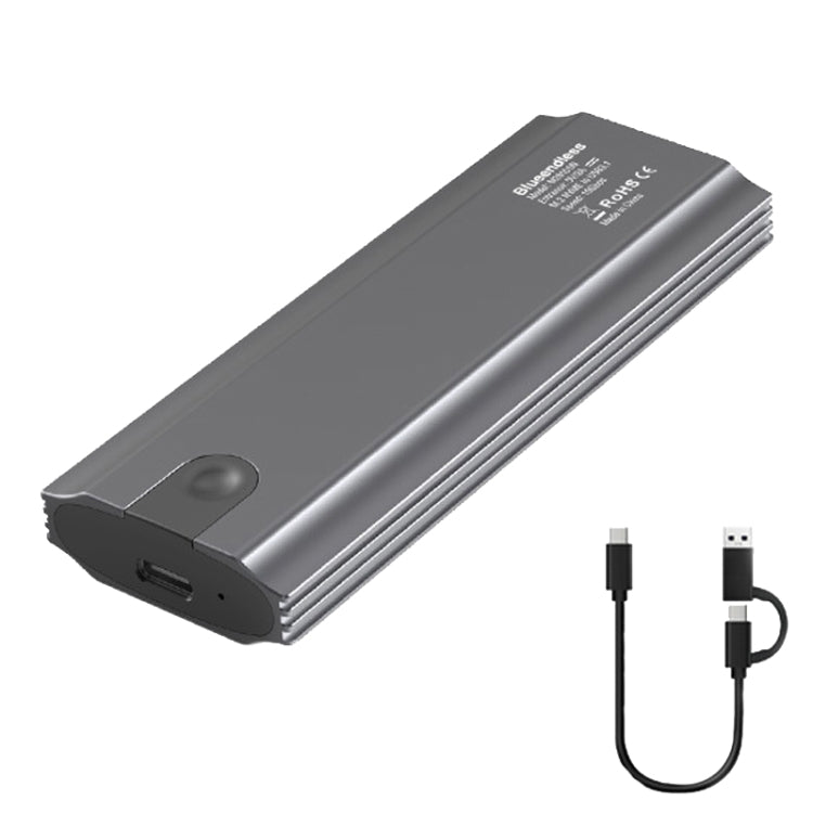 Blueendless 2810 General Dual Protocol Wiring 2-in-1 M.2 Mobile Hard Disk Case SSD External Solid Hard Drive Enclosure Box - HDD Enclosure by Blueendless | Online Shopping South Africa | PMC Jewellery | Buy Now Pay Later Mobicred