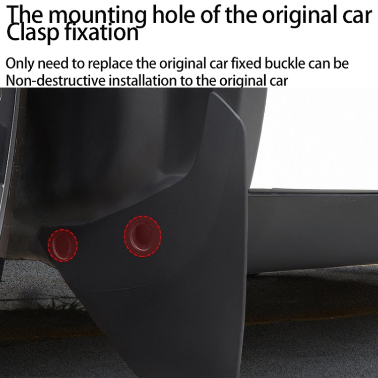 For Tesla Model 3 4pcs /Set Splash Guards Matte Fender No Drilling Required Upgraded PP Material - Mudguards by PMC Jewellery | Online Shopping South Africa | PMC Jewellery | Buy Now Pay Later Mobicred