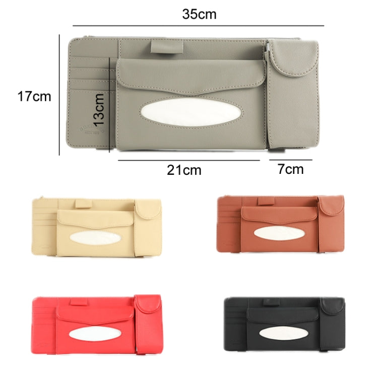 Car Tissue Box Multifunctional Hanging Sun Visor Glasses Card Holder, Model: Beige - Sunglasses & Glasses Clips by PMC Jewellery | Online Shopping South Africa | PMC Jewellery | Buy Now Pay Later Mobicred