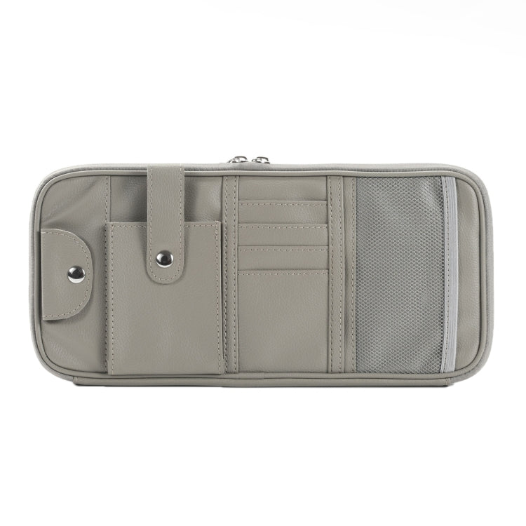 Car Sun Visor Multifunctional Storage Bag Glasses ID Holder(Gray) - Sunglasses & Glasses Clips by PMC Jewellery | Online Shopping South Africa | PMC Jewellery | Buy Now Pay Later Mobicred