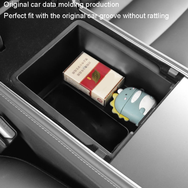 For Tesla Model 3 / Y Silicone Double Layer Storage Small Ice Box, Style: Center Front With Divider (Black) - Stowing Tidying by PMC Jewellery | Online Shopping South Africa | PMC Jewellery | Buy Now Pay Later Mobicred