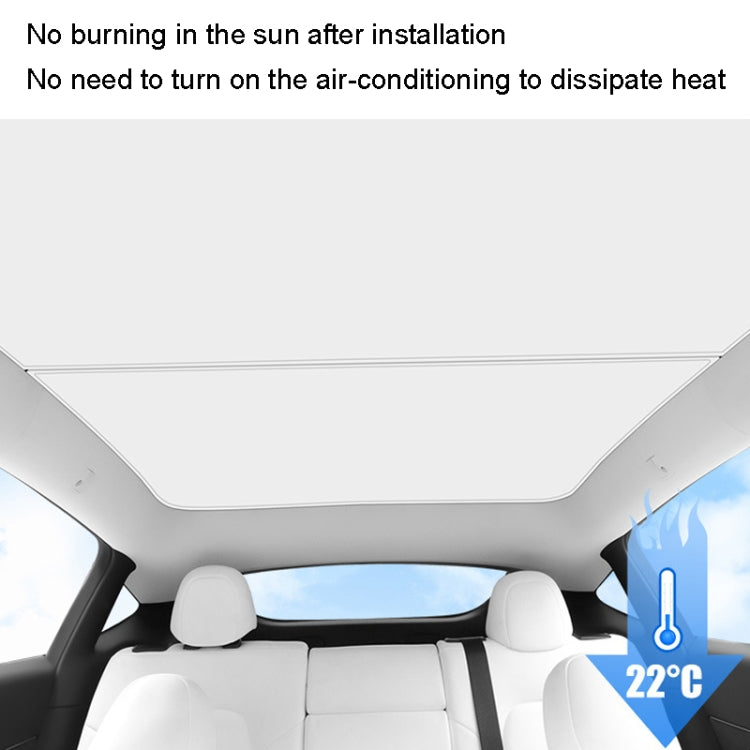 5pcs /Set For Tesla Model Y Ice Crystal Sunshade Car Roof Front And Rear Sunroof Shade(Black) - Window Foils & Solar Protection by PMC Jewellery | Online Shopping South Africa | PMC Jewellery | Buy Now Pay Later Mobicred