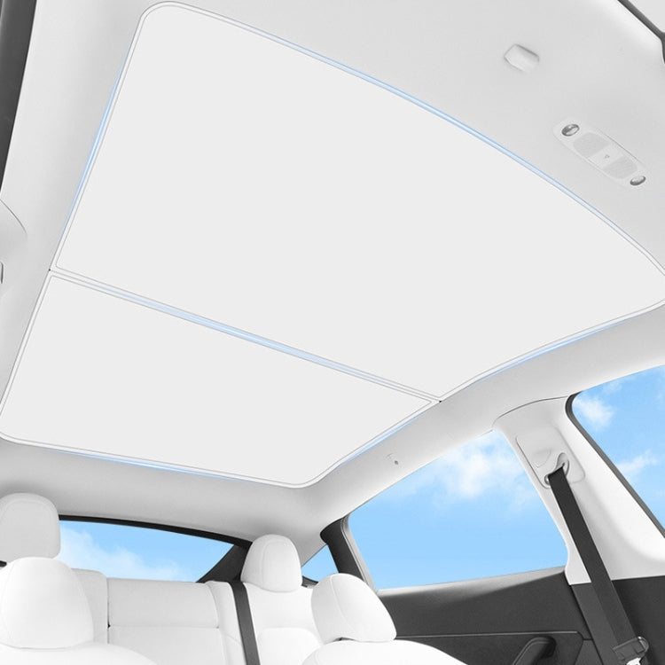 5pcs /Set For Tesla Model Y Ice Crystal Sunshade Car Roof Front And Rear Sunroof Shade(Beige) - Window Foils & Solar Protection by PMC Jewellery | Online Shopping South Africa | PMC Jewellery | Buy Now Pay Later Mobicred