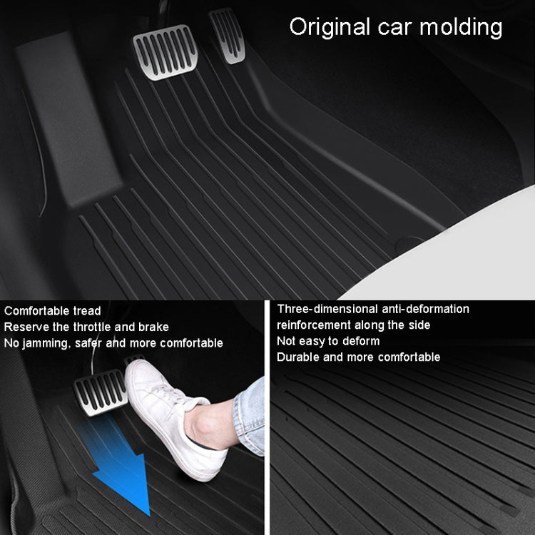 6pcs /Set For Tesla Model 3 Double Layer TPE Injection Car Foot Mats Interior Accessories - Seat Accessories by PMC Jewellery | Online Shopping South Africa | PMC Jewellery | Buy Now Pay Later Mobicred