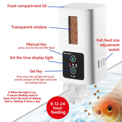 XINMA F-01 400ml Fish Tank Automatic Feeding Device Aquarium Intelligente Timing High-capacity Fish Feeder - Feeders by XINMA | Online Shopping South Africa | PMC Jewellery