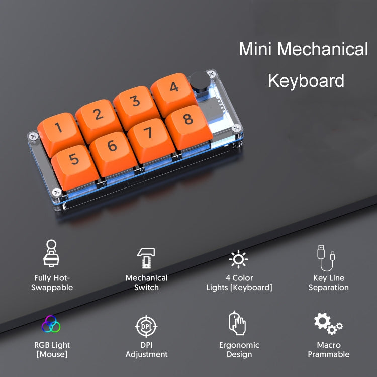 MKESPN Shortcut Macro Defined Wired Samll Keypad Single Handed Gaming Keyboard(White) - Mini Keyboard by MKESPN | Online Shopping South Africa | PMC Jewellery | Buy Now Pay Later Mobicred