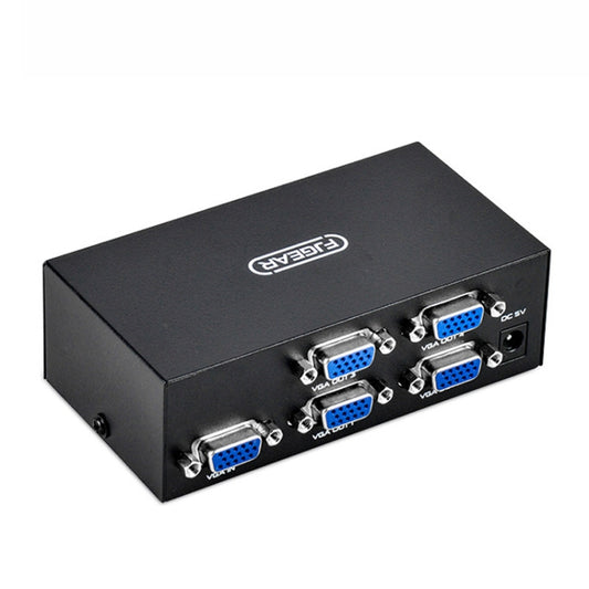 FJGEAR FJ-2004 VGA Splitter 1 In 4 Out Computer Vedio Output Splitter, EU Plug - VGA Splitters by FJGEAR | Online Shopping South Africa | PMC Jewellery | Buy Now Pay Later Mobicred