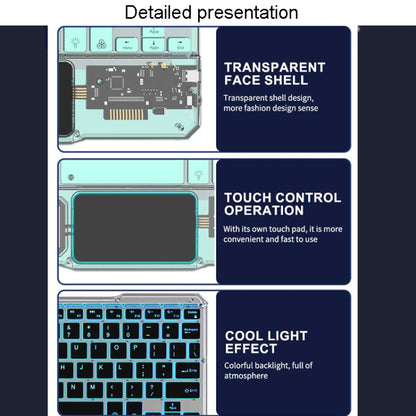 KB-333 RGB Backlit Wireless Bluetooth Keyboard Cell Phone Tablet Laptop Compatible Keypad(White) - Universal Keyboard by PMC Jewellery | Online Shopping South Africa | PMC Jewellery