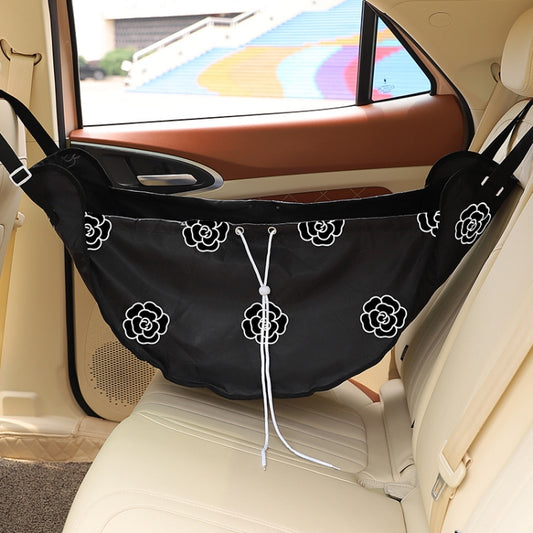 Car Multifunctional Rear Seat Net Pocket Hanging Storage Bag(Black Camellia) - Stowing Tidying by PMC Jewellery | Online Shopping South Africa | PMC Jewellery | Buy Now Pay Later Mobicred