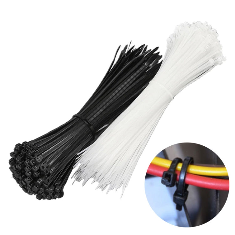 100pcs /Pack 8x500mm National Standard 7.6mm Wide Self-Locking Nylon Cable Ties Plastic Bundle Cable Ties(Black) - Cable Organizer by PMC Jewellery | Online Shopping South Africa | PMC Jewellery | Buy Now Pay Later Mobicred