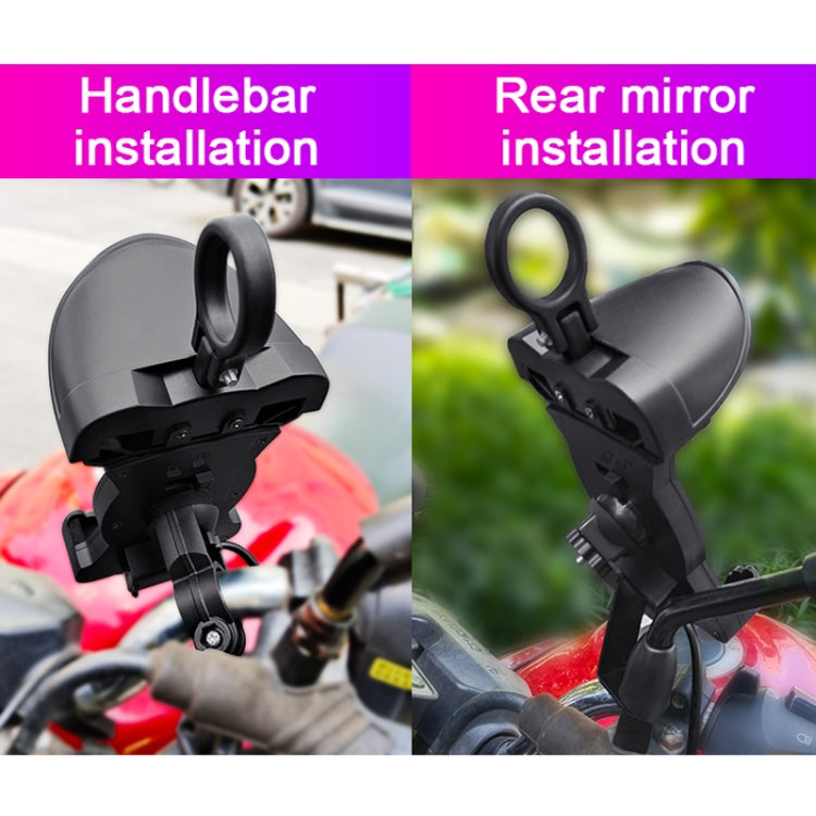 Motorcycle Sunshade Rainproof Mobile Phone Holder, Shape: Charging Mirror Holder 18W (QC3.0) - Holder by PMC Jewellery | Online Shopping South Africa | PMC Jewellery | Buy Now Pay Later Mobicred