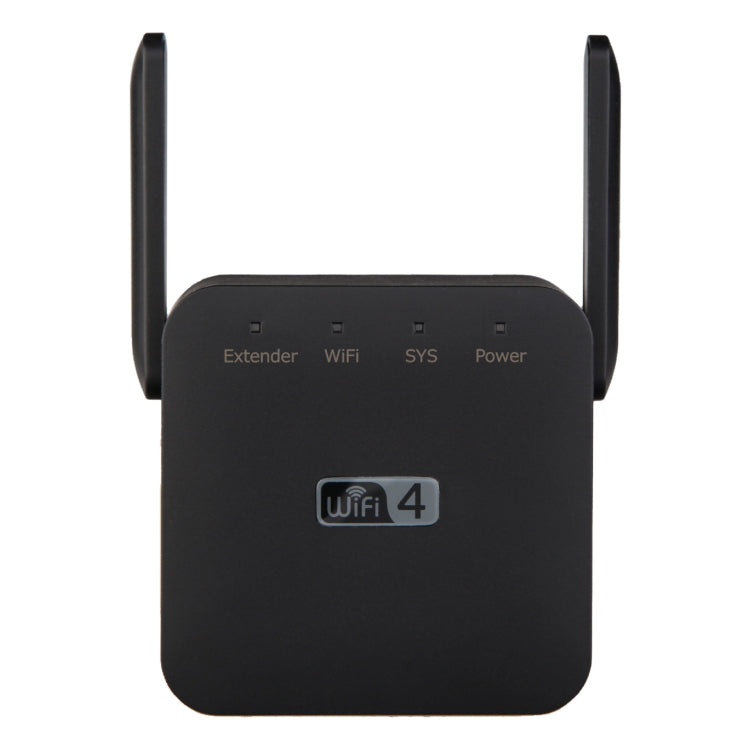 2.4G 300M Wi-Fi Amplifier Long Range WiFi Repeater Wireless Signal Booster US Plug Black - Broadband Amplifiers by PMC Jewellery | Online Shopping South Africa | PMC Jewellery | Buy Now Pay Later Mobicred