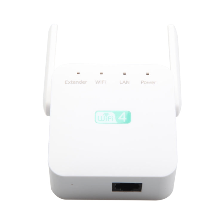 2.4G 300M Wi-Fi Amplifier Long Range WiFi Repeater Wireless Signal Booster EU Plug White - Broadband Amplifiers by PMC Jewellery | Online Shopping South Africa | PMC Jewellery | Buy Now Pay Later Mobicred