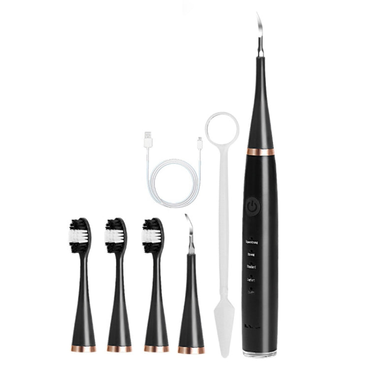 6 In 1 Electric Dental Scaler Calculus Removal Teeth Cleaning Set, Color: Black Exclusive - Oral Irrigators by PMC Jewellery | Online Shopping South Africa | PMC Jewellery | Buy Now Pay Later Mobicred